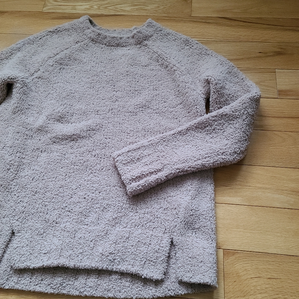 New Tan/Cream Fuzzy Sweater, Size Small